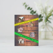 Carte Postale Bande de prudence d'Halloween piégée derrière le m (Debout devant)