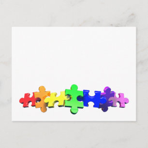 Carte Postale Bande de puzzle Autisme