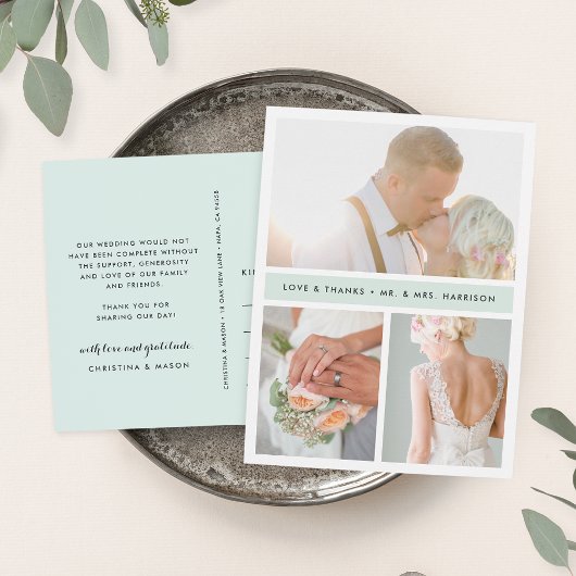 Carte Postale Bande de seaglass | Merci photo Mariage