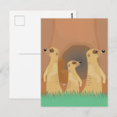 Carte Postale Bande de suricates (Devant / Derrière)