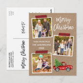 Carte Postale Bande d'embarcation plate Camion rouge Kraft de No (Devant / Derrière)