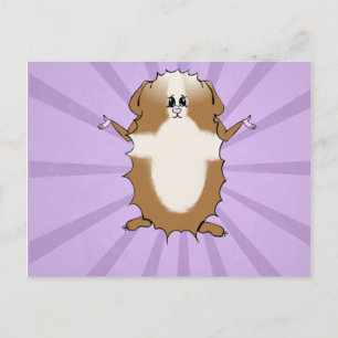 Carte Postale Bande dessinée Abyssinian Guinée Pig Blank