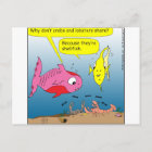 Carte Postale bande dessinée de 441 mollusques et crustacés