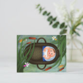 Carte Postale Bande dessinée de pâque de Moïse de bébé (Debout devant)