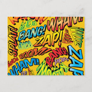 Carte Postale Bande dessinée rétro amusante Pop Art