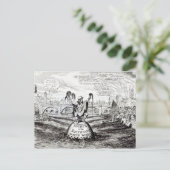 Carte Postale Bande dessinée satirique au sujet de la compagnie (Debout devant)