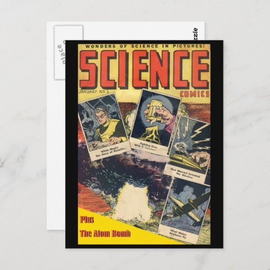 Carte Postale Bande-dessinée Sci-Fi : Science Comics 1 (Devant / Derrière)