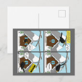 Carte Postale Bande dessinée Sécurité d'abord (Devant / Derrière)