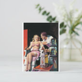 Carte Postale bande dessinée vintage étrange (Debout devant)