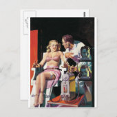 Carte Postale bande dessinée vintage étrange (Devant / Derrière)