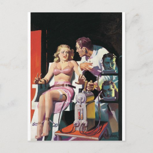 Carte Postale bande dessinée vintage étrange (Devant)