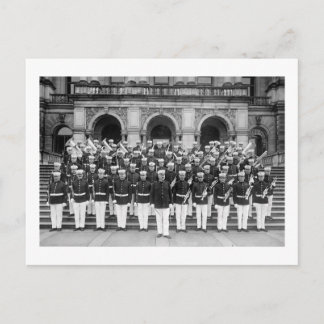Carte Postale Bande du Corps des Marines, début des années 1900