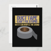 Carte Postale Bande Duct ne peut pas réparer Stupide (Devant / Derrière)