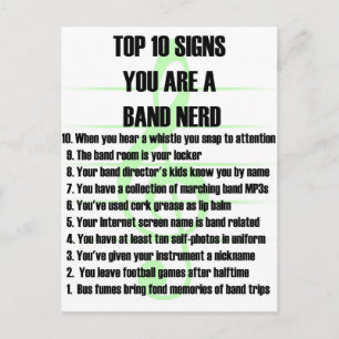 Carte Postale Bande Nerd Top 10