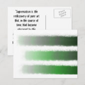 Carte Postale Bande noire verte (Devant / Derrière)