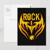 CARTE POSTALE BANDE ROCK (Devant / Derrière)