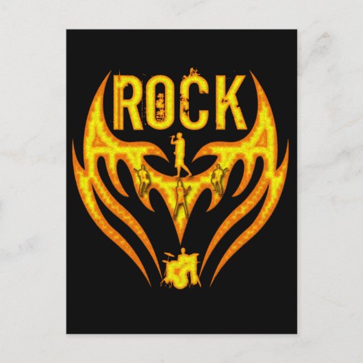 CARTE POSTALE BANDE ROCK (Devant)