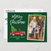 Carte Postale Bande verte Script de bande Camion Noël (Devant / Derrière)