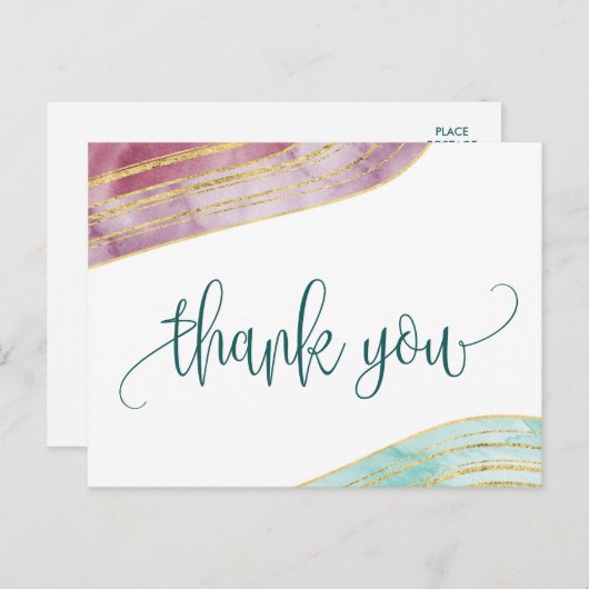 Carte Postale Banded Gemstone | Mauve Merci (Devant / Derrière)