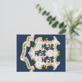 Carte Postale Bandeira de Connecticut (Debout devant)