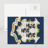 Carte Postale Bandeira de Connecticut (Devant / Derrière)