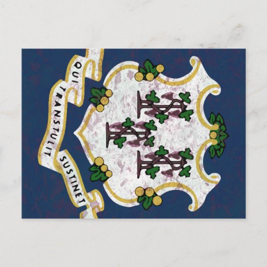 Carte Postale Bandeira de Connecticut (Devant)