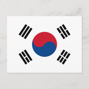 Carte Postale Bandera de Corea del Sur