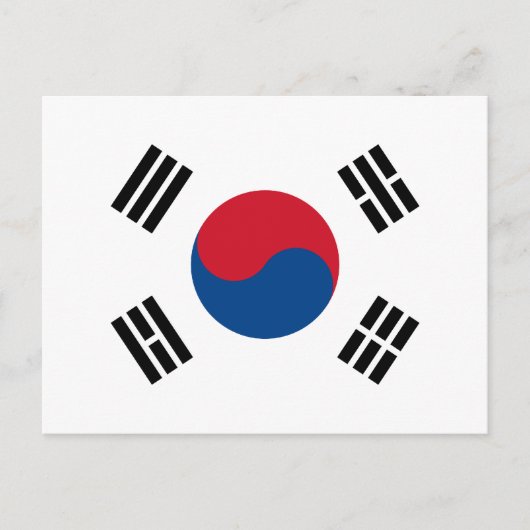 Carte Postale Bandera de Corea del Sur (Devant)