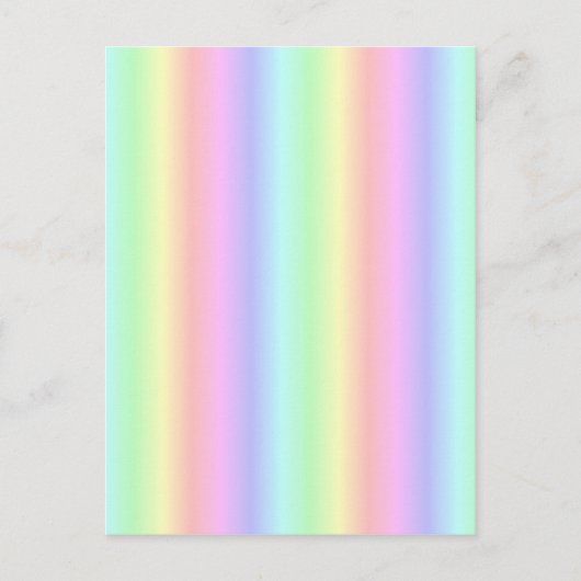 Carte Postale Bandes arc-en-ciel Pastel - Motif (Devant)