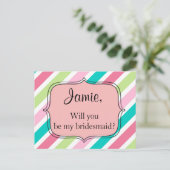 Carte Postale Bandes arc-en-ciel rose (Debout devant)