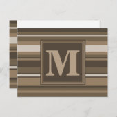 Carte Postale Bandes brunes monogrammes (Devant / Derrière)