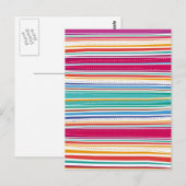 Carte Postale Bandes colorées (Devant / Derrière)
