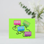 Carte Postale Bandes de cassettes colorées (Debout devant)