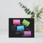 Carte Postale Bandes de cassettes colorées (Debout devant)