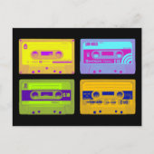 Carte Postale Bandes de cassettes Pop Art Retro 80s (Devant)