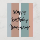 Carte Postale Bandes de couleurs assourdies (Devant)