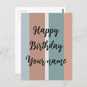 Carte Postale Bandes de couleurs coupées