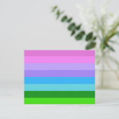 Carte Postale Bandes de couleurs de sirène (Debout devant)