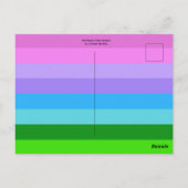 Carte Postale Bandes de couleurs de sirène (Dos)