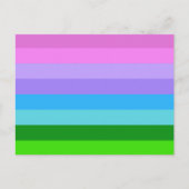 Carte Postale Bandes de couleurs de sirène (Devant)