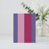 Carte Postale Bandes de couleurs violettes (Debout devant)