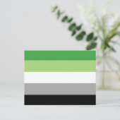 Carte Postale Bandes de fierté aromantique (Debout devant)