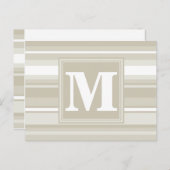 Carte Postale Bandes de grès monogramme (Devant / Derrière)