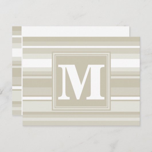 Carte Postale Bandes de grès monogramme (Devant / Derrière)