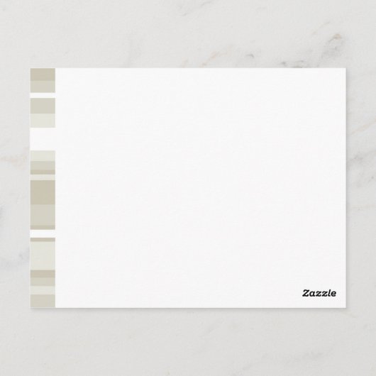 Carte Postale Bandes de grès monogramme (Dos)