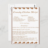 Carte Postale Bandes de poulet croustillantes (Devant / Derrière)