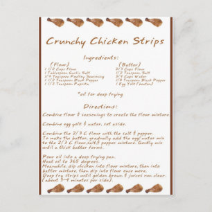 Carte Postale Bandes de poulet croustillantes