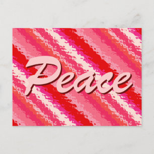 Carte Postale Bandes de verre - nuances de corail rouge
