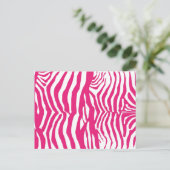 Carte Postale Bandes de zèbre rose (Debout devant)