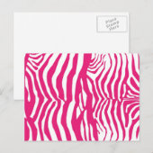 Carte Postale Bandes de zèbre rose (Devant / Derrière)